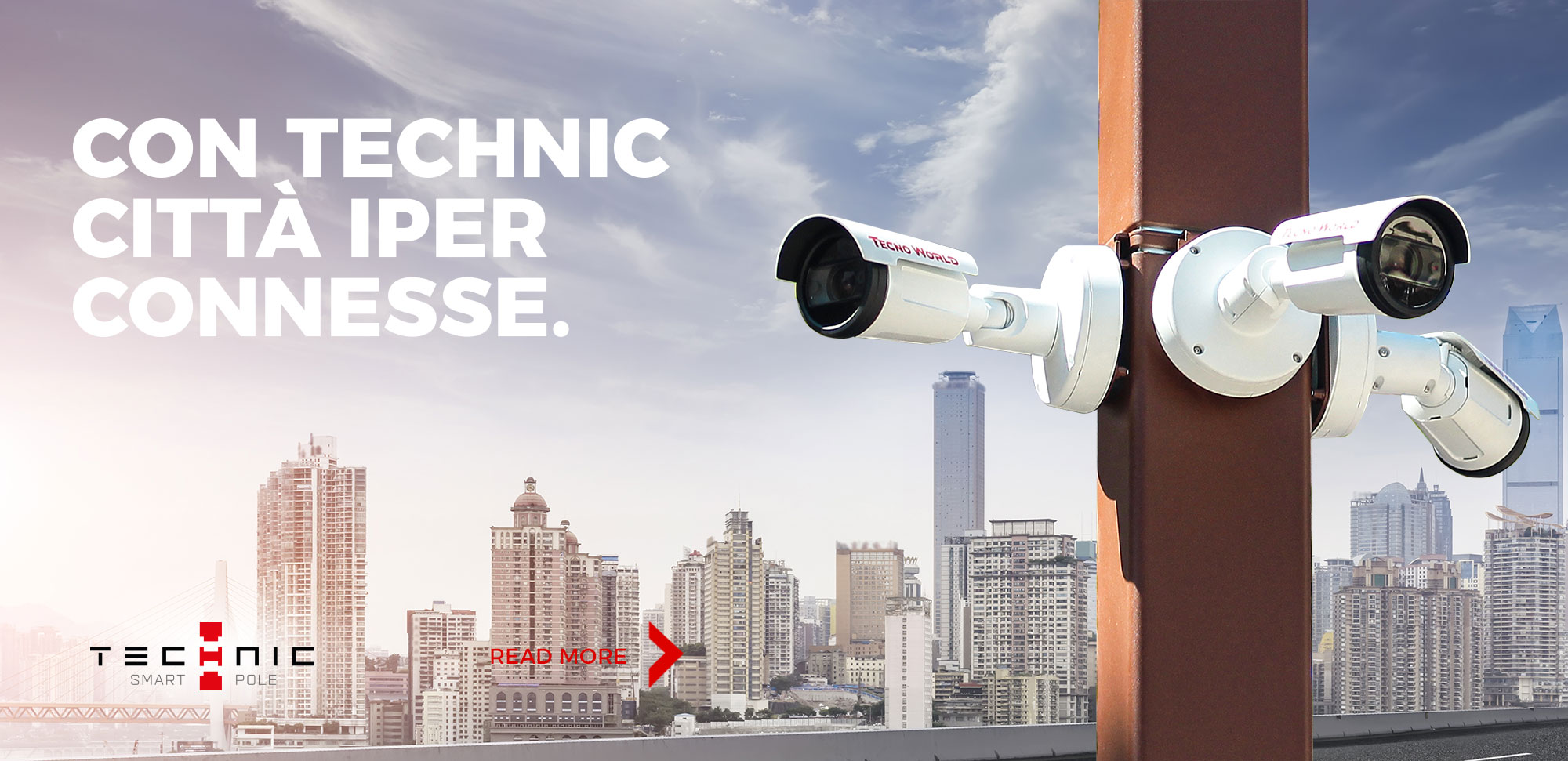 I pali modulari Technic rivoluzionano il modo di integrare le tecnologie all’interno delle città con device multivendor per rispondere ad esigenze di videosorveglianza cittadina, gestione del traffico, controllo accessi, servizi di WI-FI, chiamate S.O.S., prese di ricarica, monitor e sensori IOT